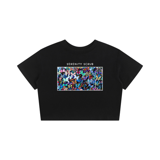 Butterfly Mural Graphic Crop Top